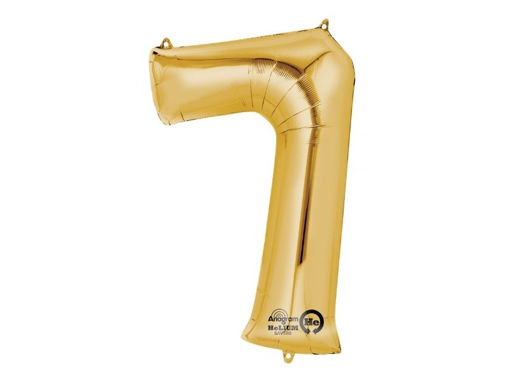 Picture of FOIL BALLOON NUMBER 7 GOLD 34 INCH